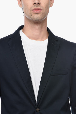 Blazer Monopetto Con Tasche Ad Aletta