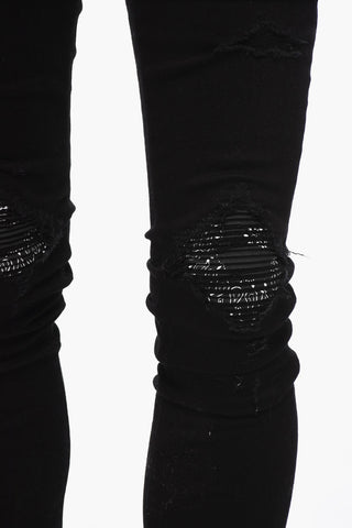 Distressed Effect BANDANA Slim Fit Jeans