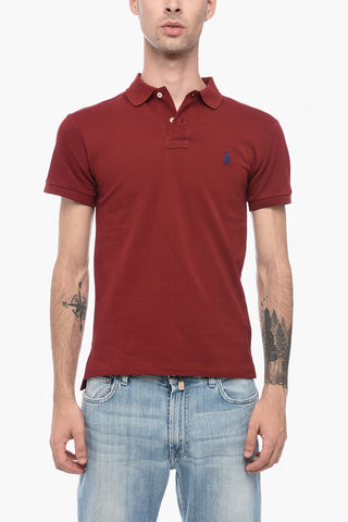 Piquet Cotton Slim Fit Polo with Logo