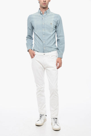 Stretch Cotton Slim Fit Jeans 16cm