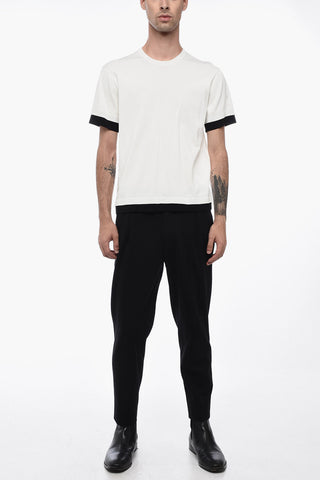 Technical Fabric Loose Fit T-Shirt with Contrasting Edges