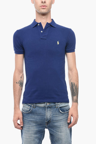 Piquet Cotton Slim Fit Polo with Logo