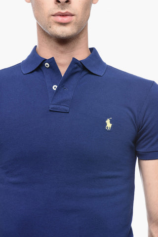 Piquet Cotton Slim Fit Polo with Logo