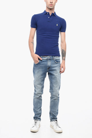 Piquet Cotton Slim Fit Polo with Logo
