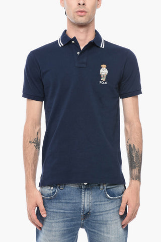 Embroidered BEAR Piquet Cotton Polo