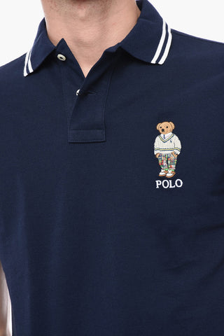 Embroidered BEAR Piquet Cotton Polo