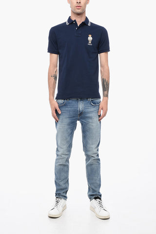 Embroidered BEAR Piquet Cotton Polo