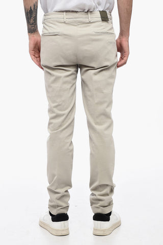 Slim Fit Trousers with Welt Pockets
