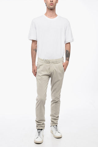 Slim Fit Trousers with Welt Pockets