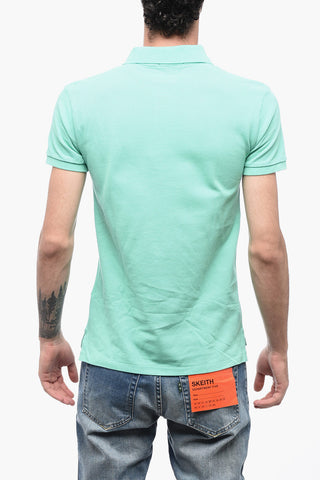 Piquet Cotton Slim Fit Polo with Logo