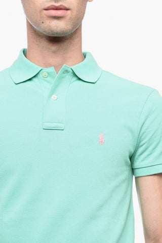 Piquet Cotton Slim Fit Polo with Logo