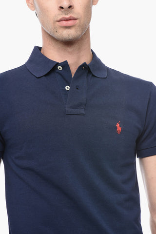 Piquet Cotton Slim Fit Polo with Logo