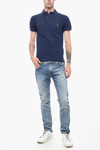 Piquet Cotton Slim Fit Polo with Logo