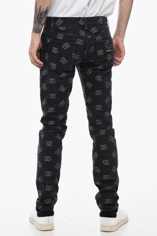 Monogram Denim Skinny Fit Jeans 16cm
