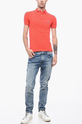 Polo Slim Fit in Cotone Piquet con Logo