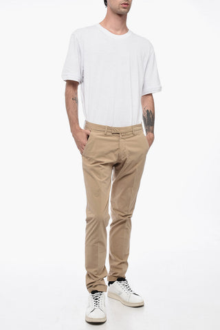 Slim Fit Trousers with Welt Pockets