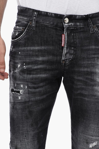 Slim-Cut SEXY TWIST Denims with Distressed Effect 16cm