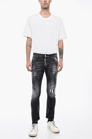 Slim-Cut SEXY TWIST Denims with Distressed Effect 16cm