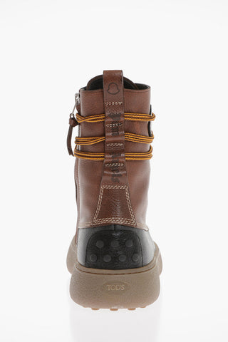 MONCLER Genius & PALM ANGELS x TOD'S Leather Lace-Up Boots