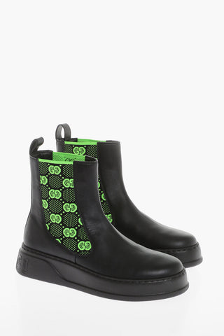 Leather Chelsea Boots with Logoed Elastic Band