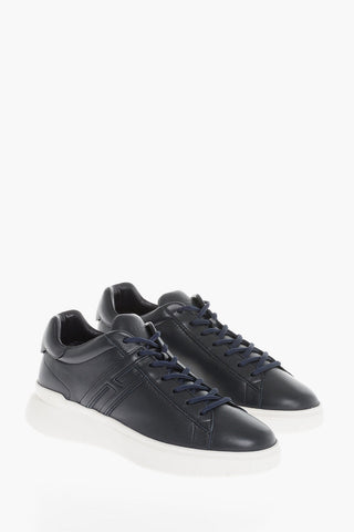 Leather H580 Sneakers with Embossed Logo