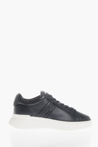 Leather H580 Sneakers with Embossed Logo