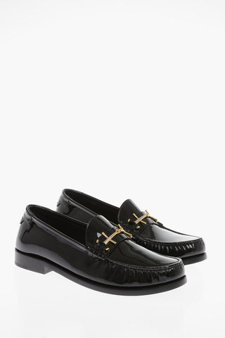 Patent Leather Penny Loafer with Clamps