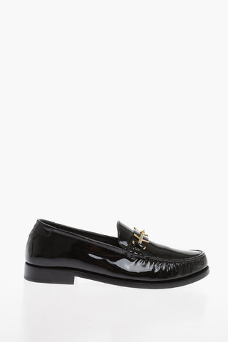 Patent Leather Penny Loafer with Clamps