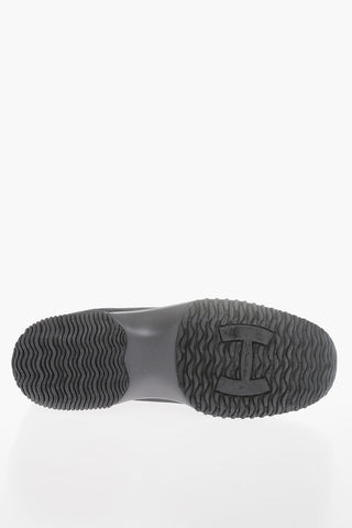 Sneakers in Nabuk con Logo Imbottito