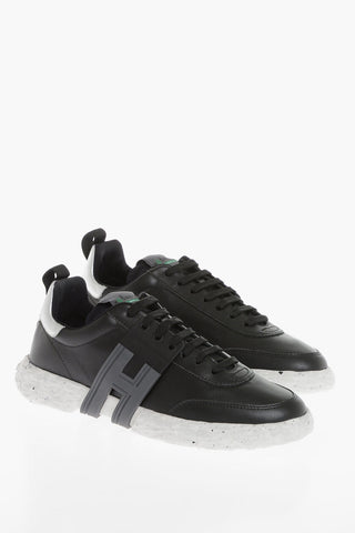 Leather 3R Sneakers with Logoed Application