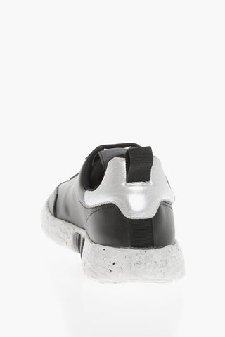 Leather 3R Sneakers with Logoed Application