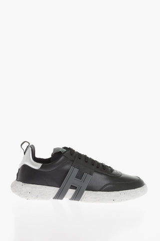 Leather 3R Sneakers with Logoed Application