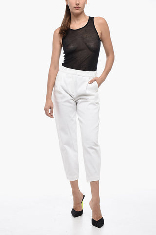 Crop Pants with Pleats