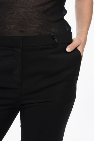 Wool Flare-Fit Pants