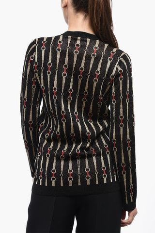 Lurex MORSET Cardigan with Logoed Buttons