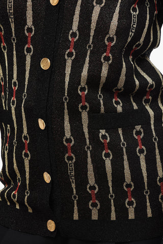 Lurex MORSET Cardigan with Logoed Buttons