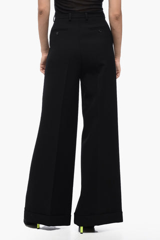 Wide Fit Wool Pants