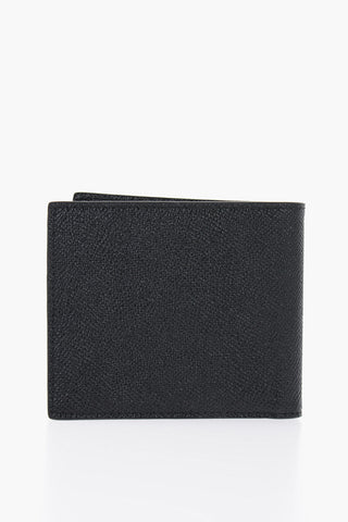 Saffiano Leather Bifold Wallet With Silver Detail