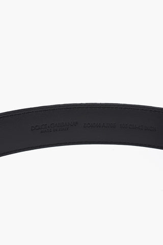 Two-Tone Belt with All-Over Logo 35mm