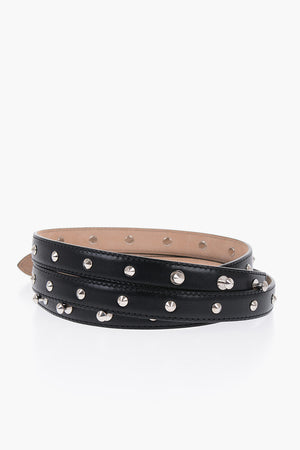 Cintura doppia in Pelle con borchie 45mm