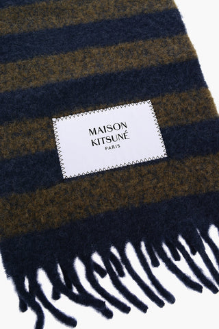 Two-Tone Scarf with Fringes