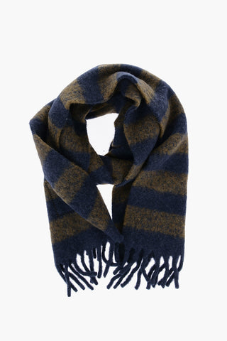 Two-Tone Scarf with Fringes
