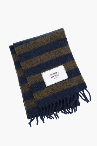 Two-Tone Scarf with Fringes