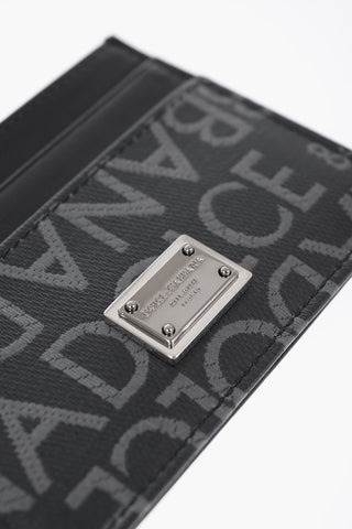 Two-Tone Leather Card Holder with Logoed Detail