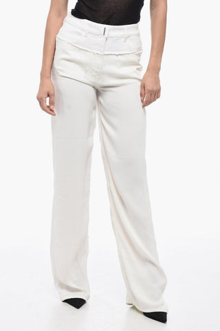 Pantaloni Straight Fit Doppio Tessuto