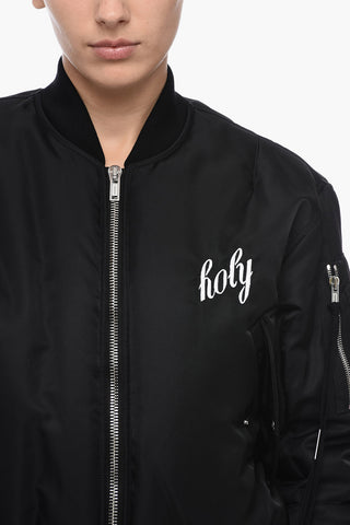 Bomber Cropped HOLY Con Ricamo