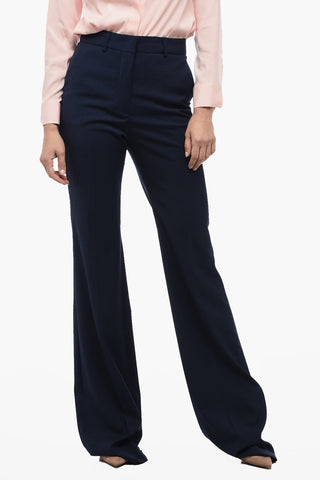 Straight Fit HANGAR Wool Pants with Concealed Closure