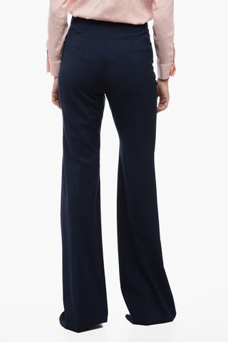 Straight Fit HANGAR Wool Pants with Concealed Closure