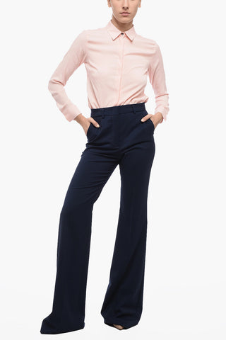 Straight Fit HANGAR Wool Pants with Concealed Closure