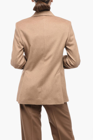 Blazer Doppiopetto In Lana Di Cammello